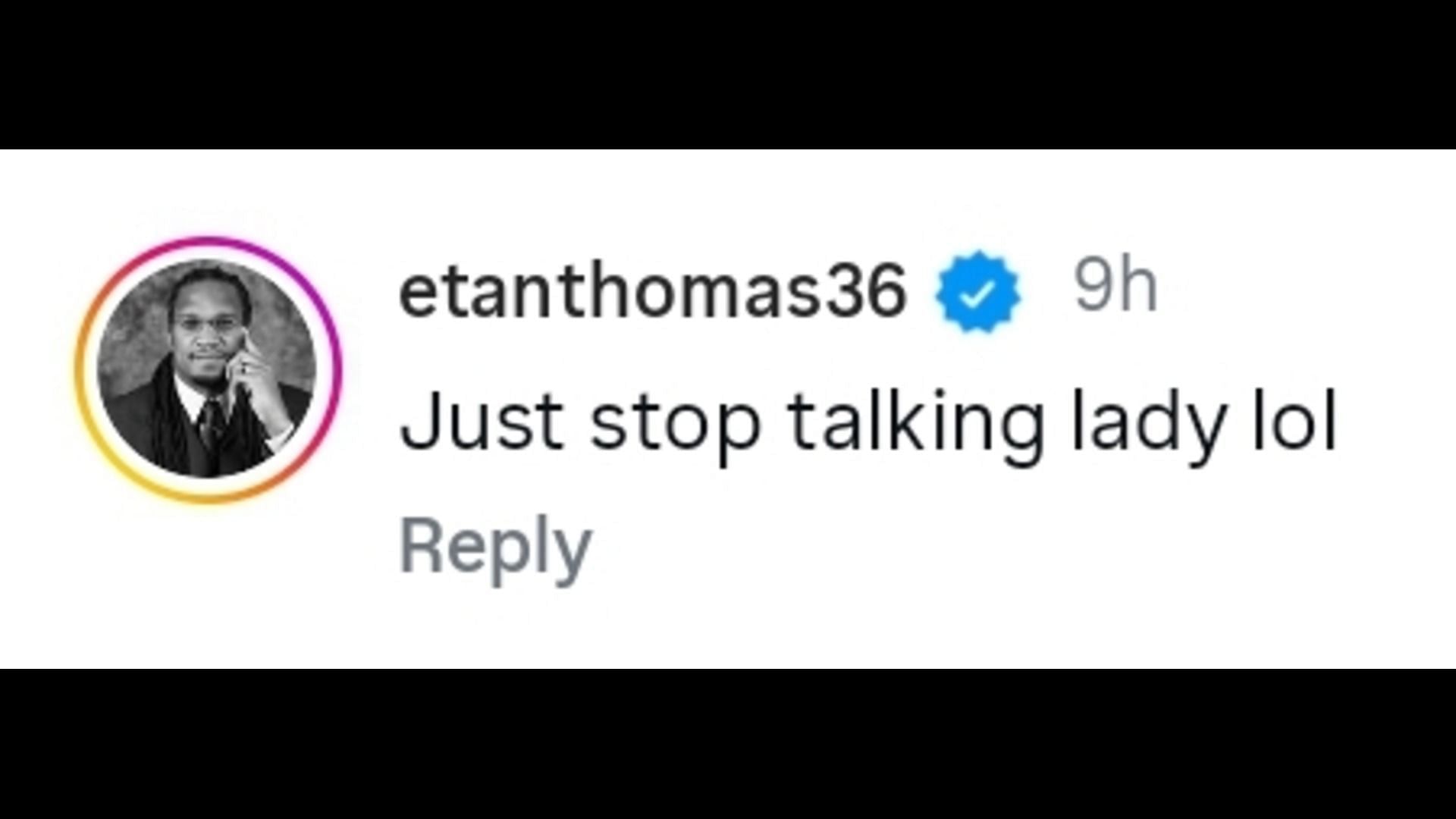Etan Thomas urges Sophie Cunningham to "stop talking." Credit: The Score/IG